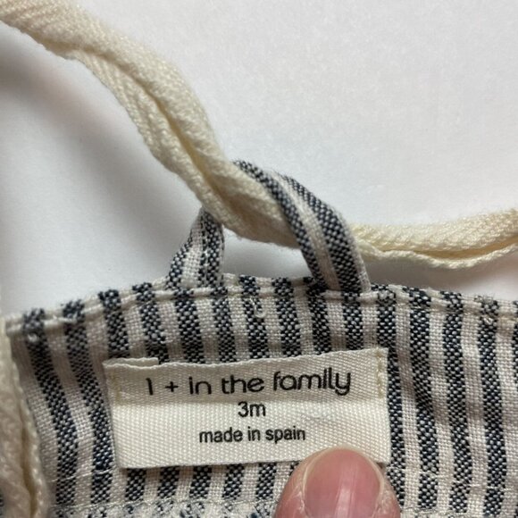 Striped Railroad Linen Overall Romper - Picture 4 of 4